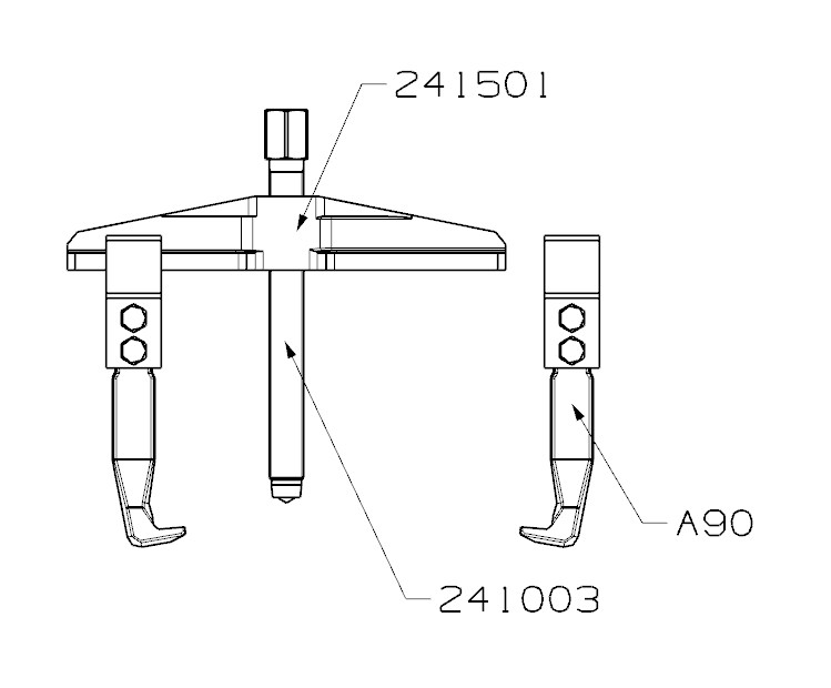EXTRACTOR FORZA SERIE 2400 DE 2 PATAS